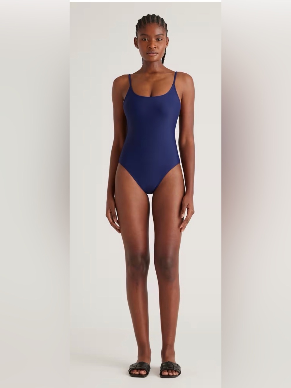 NWT‎ navy blue Quince one piece swimsuit